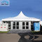 Commercial White Multi Sided Tent / Outdoor Pagoda Canopy Tent Glass Windows