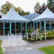 8x8 Exterior Pagoda Event Tent / Stable Pagoda Style Awning Glass Wall