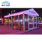 Durable Outdoor Exhibiton Marquee Party Tent With Red Roof Glass Wall Flame Retardant