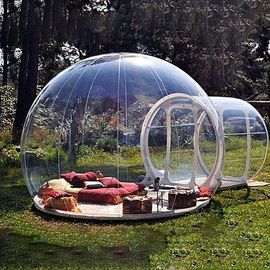 Lightweight Inflatable Geodesic Dome Tent With Frameless Bay Window