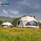 360 Degree Small Geodesic Dome Glamping Tent Glass Door System