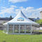 Glass Wall Multi Sided Tent , Six Sides White Hexagonal Marquee